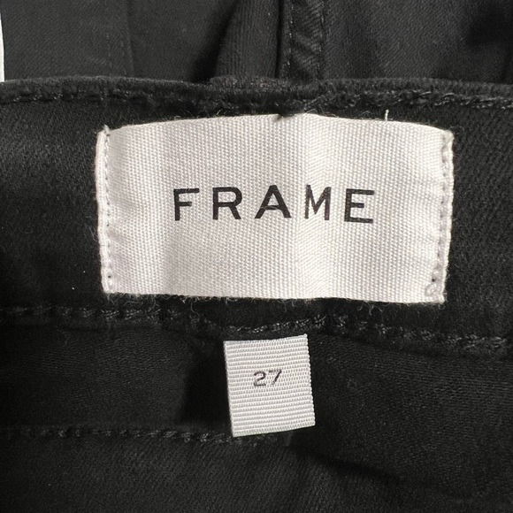 Frame Le High Skinny Black Denim design. Size 27 - Picture 7 of 9